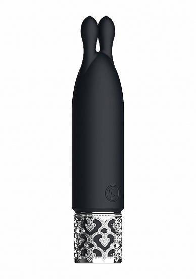 Rechargeable Silicone Bullet Vibrator Royal Gems Twinkle Black