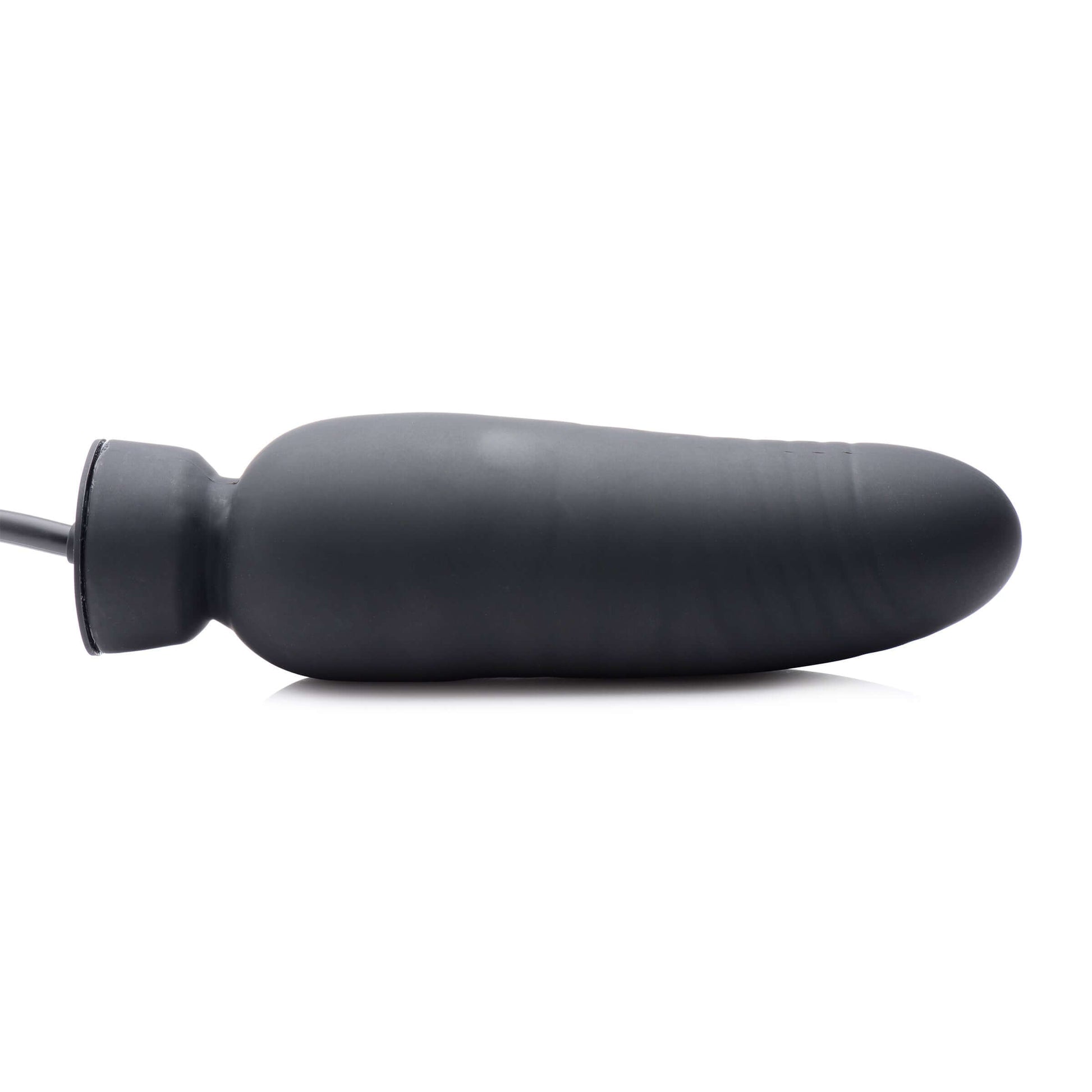 Inflatable Silicone G-Spot Dildo Dick-Spand Anal Butt Plug Ass-Pand Blk