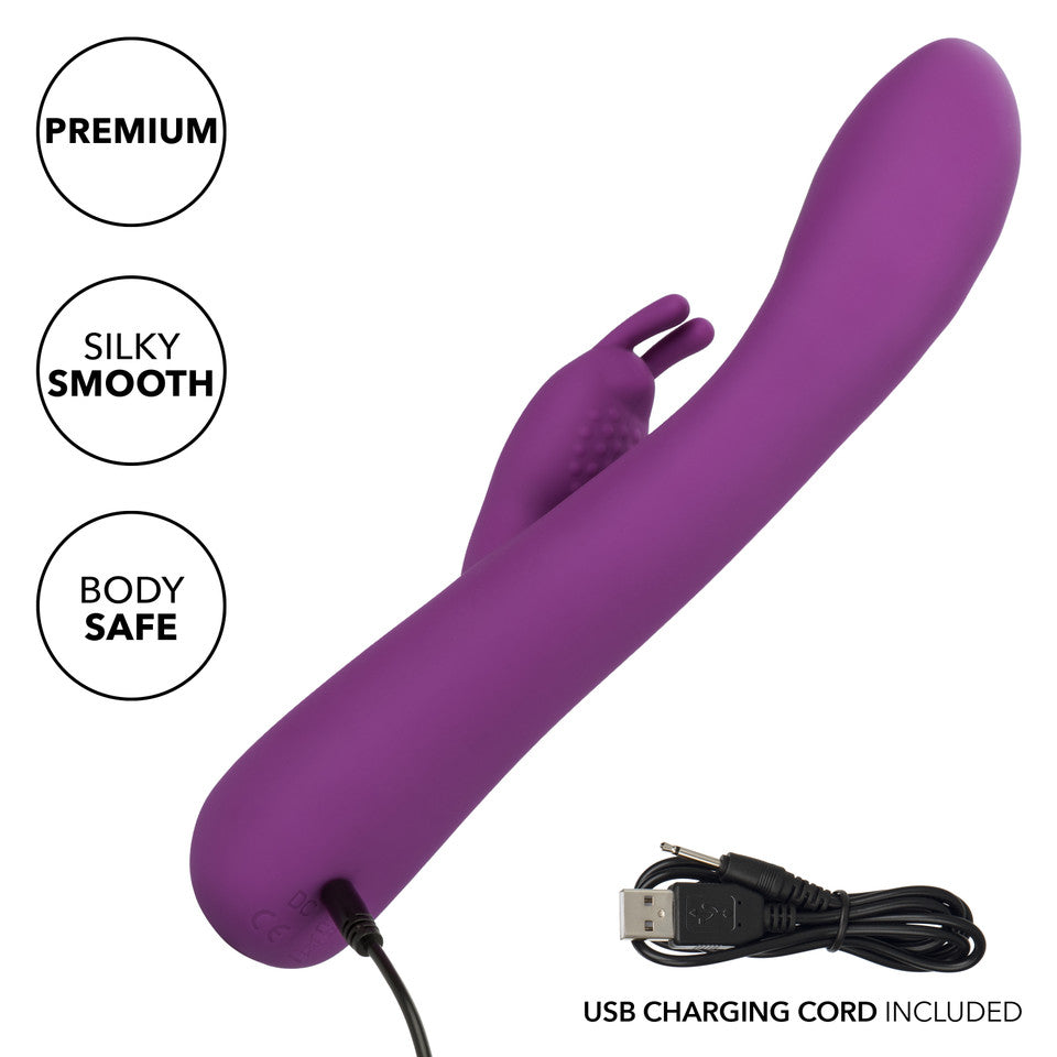 Warming Silicone Rabbit Vibrator Rechargeable Jack Rabbit Elite Purple