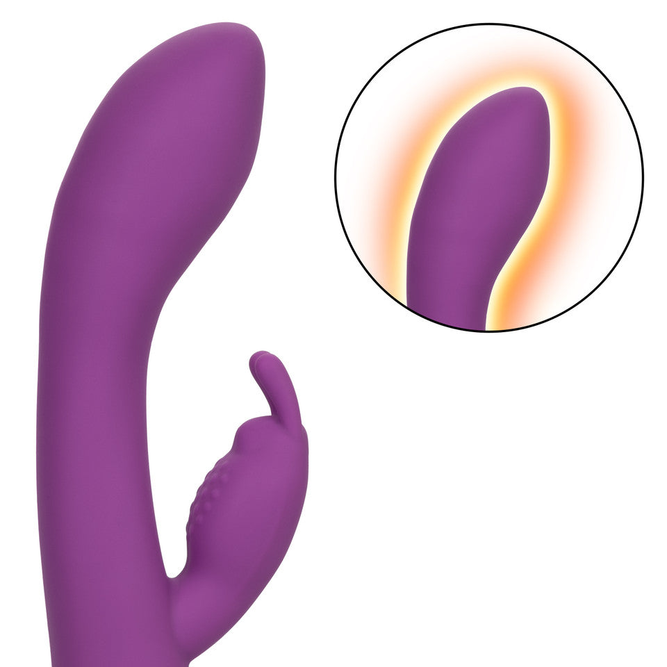 Warming Silicone Rabbit Vibrator Rechargeable Jack Rabbit Elite Purple