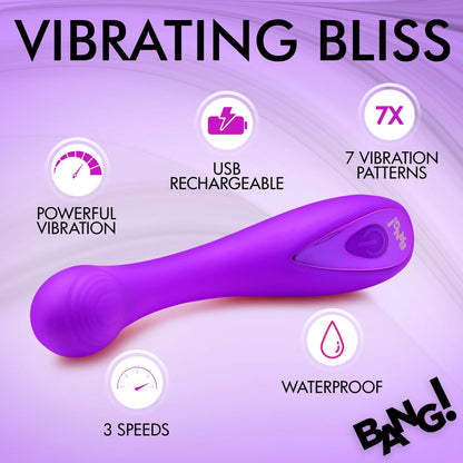 G-Spot Silicone Rechargeable Multi Speed Vibrator Purple