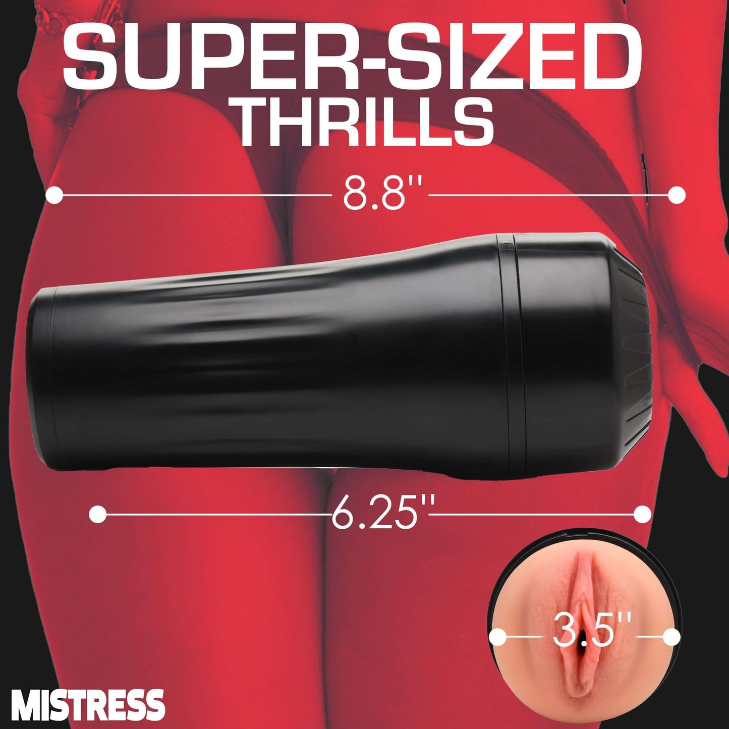 Mistress 10X Vibrating Vagina Masturbator Realistic Stroker Tan