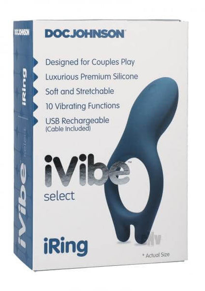 Ivibe Select Iring Silicone Vibrating Cock Ring Marine Blue