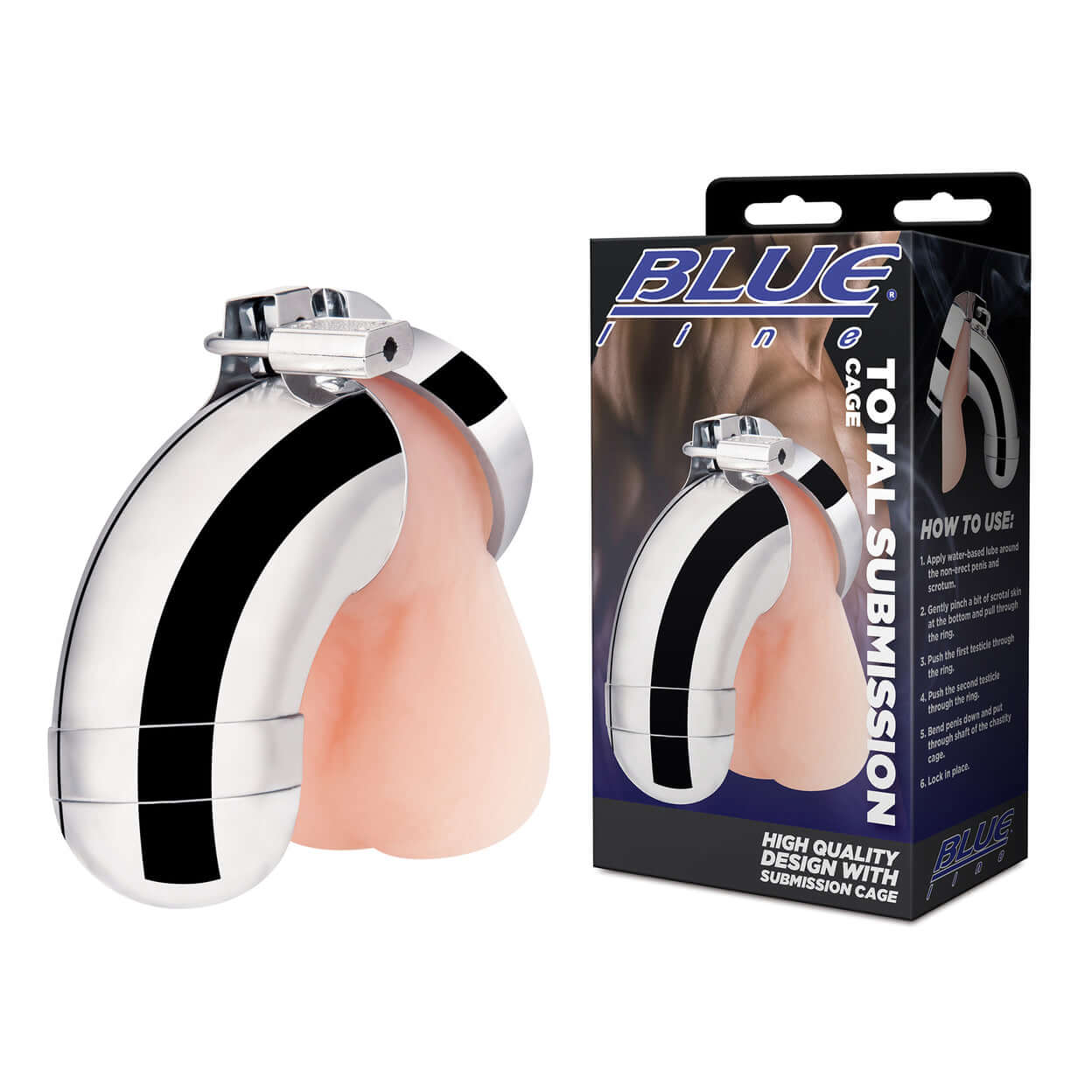 Total Submission Male Chastity Device Stainless Steel Cock Cage BDSM