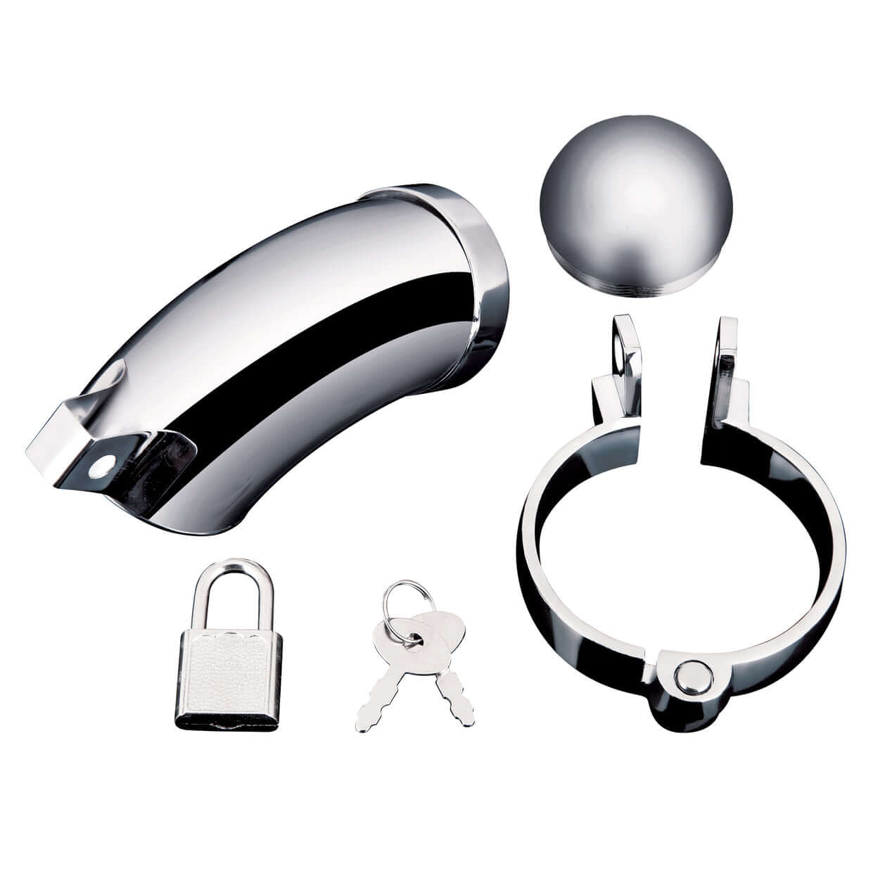 Total Submission Male Chastity Device Stainless Steel Cock Cage BDSM