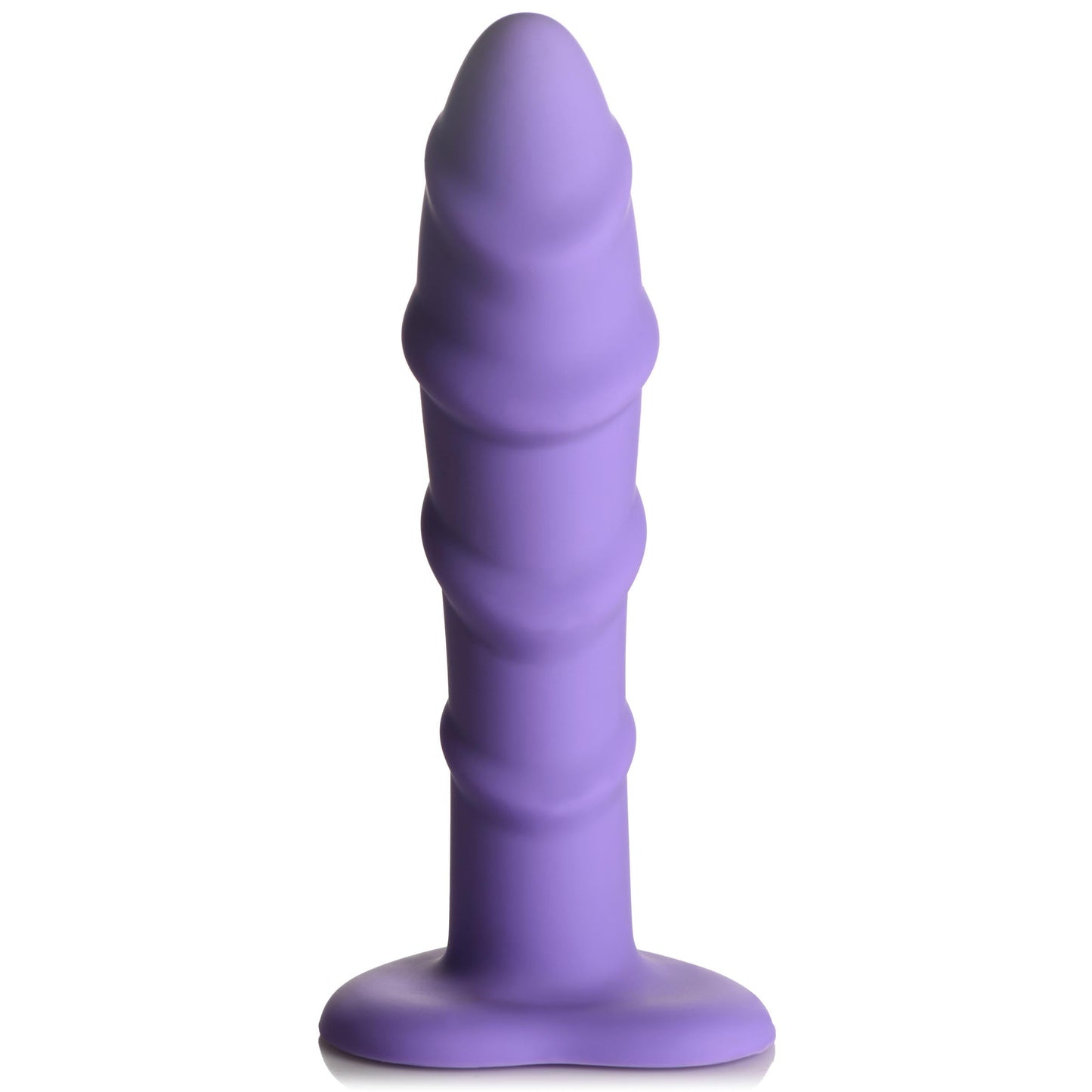 Simply Sweet Swirl Silicone Dildo With Suction Cup Curve Toys 7 In. Purple