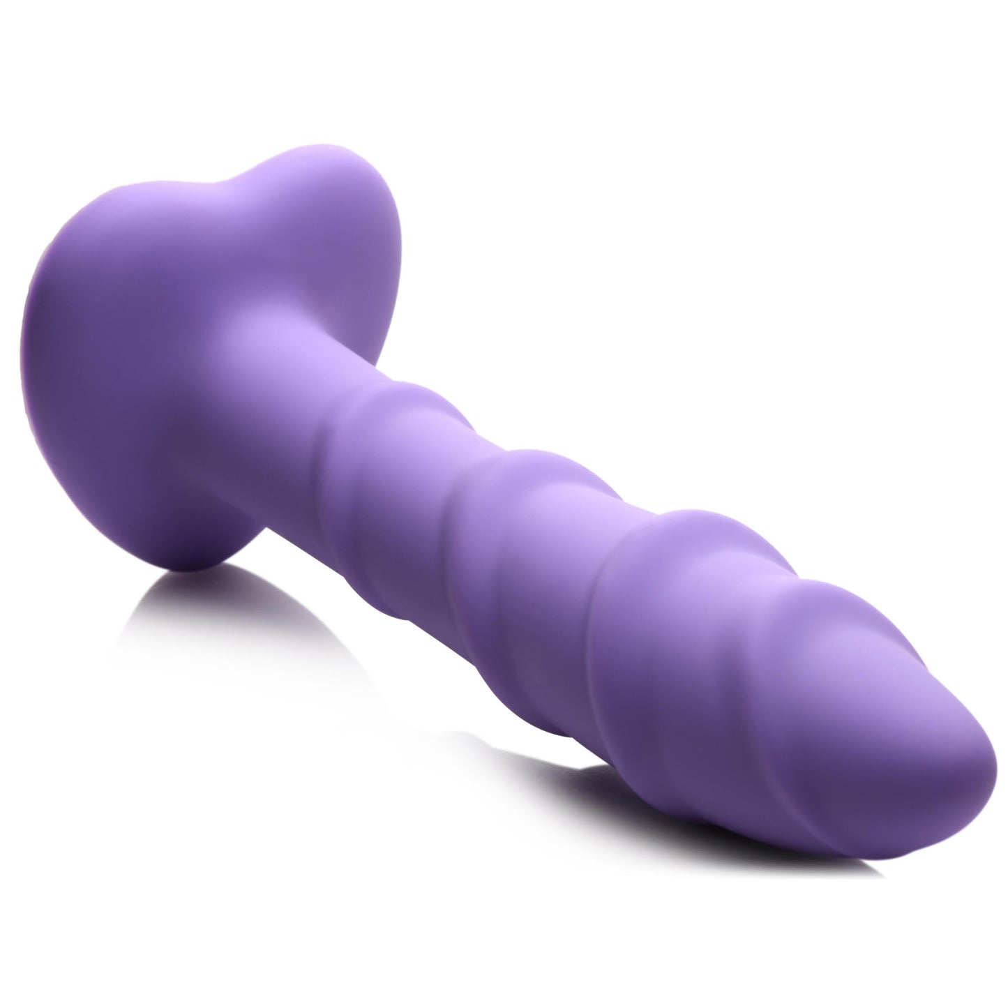 Simply Sweet Swirl Silicone Dildo With Suction Cup Curve Toys 7 In. Purple