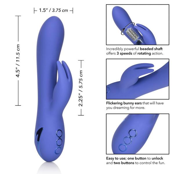 Waterproof Rechargeable Vibrator California Dreaming Beverly Hills Bunny Vibe