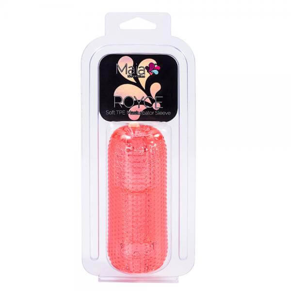 Stretchy Masturbation Sleeve Textured Interior Royce Crystal Masturbator Pink