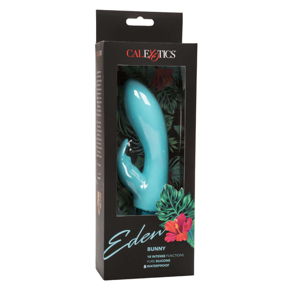Eden Bunny Silicone Rabbit Vibrator 10 Functions G-Spot Blue