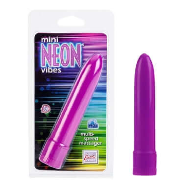 Waterproof Multi Speed Vibrator Mini Neon Vibes Purple