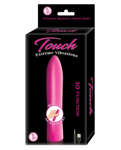 Rechargeable Silicone Waterproof Vibrator Touch Activated Vibrations 5 In. Pink