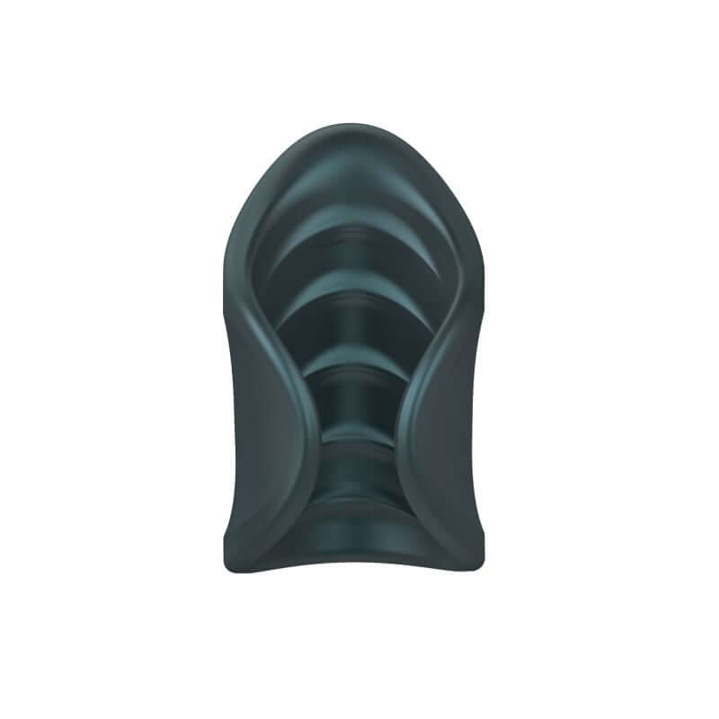 Silicone Vibrating Masturbator Sleeve MAN WAN Starter Travel Size Pine Grey